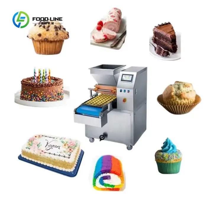 Machine automatique de distribution de pâte à brownie personnalisée et efficace, machine à cupcakes, machine de portionnement de muffins pour boulangerie et usine de desserts