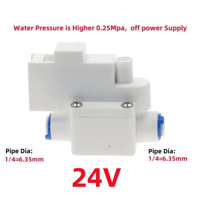 RO-Joli Haute/Basse Pression Précieux pour Eau, Normalement Fermé/Ouvert, 1/4, 3/8 OD, Raccord de Tuyau pour Système d'Osmose des Paupières, Moteur de Pompe