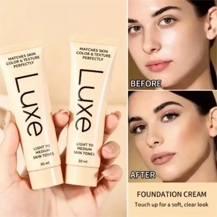 Fond de teint Luxe Magic changeant de couleur, s'adapte automatiquement au teint, léger, respirant, fini mat, contrôle du sébum, unifie le teint