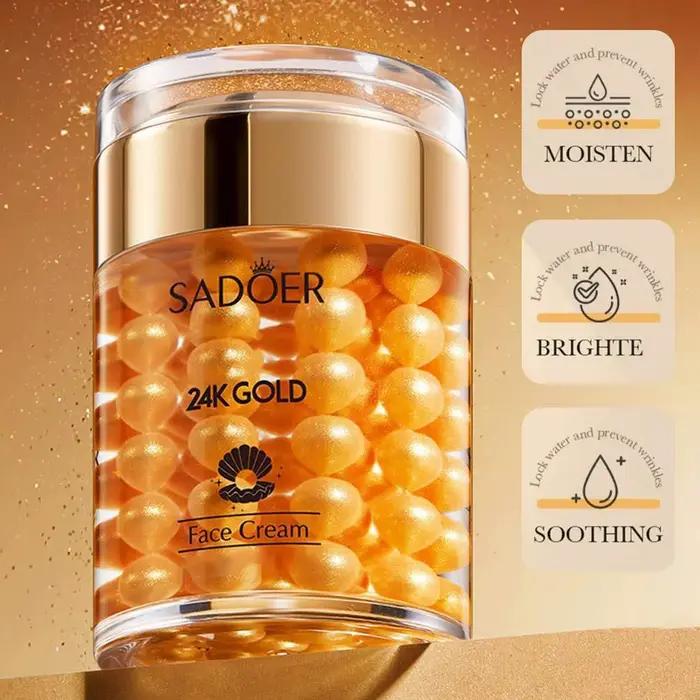 Crème hydratante en perles d'or 24K