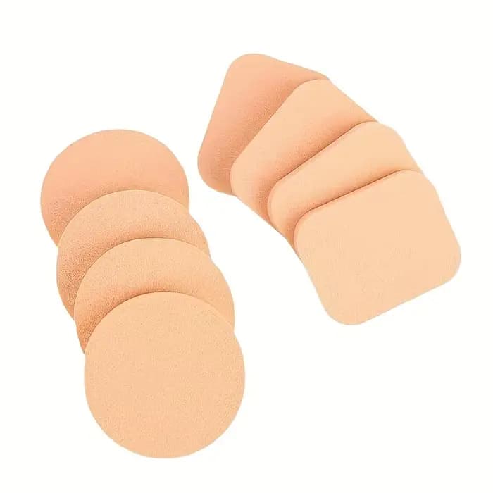 Lot de 10/6 éponges de maquillage rondes et carrées