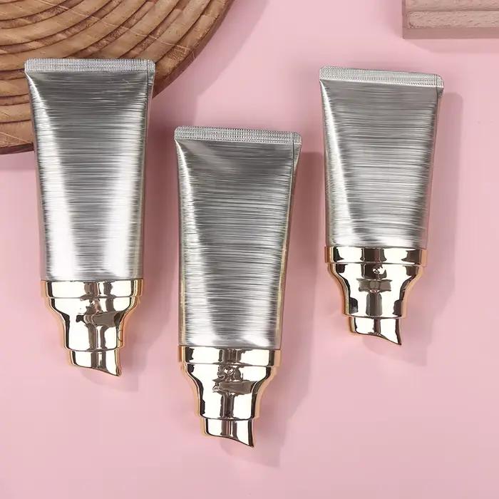 Tubes portables vides 30/50ml, fond de teint à presser, BB crème, Lotion cosmétique, bouteille de voyage avec pompe à vide, récipient rechargeable