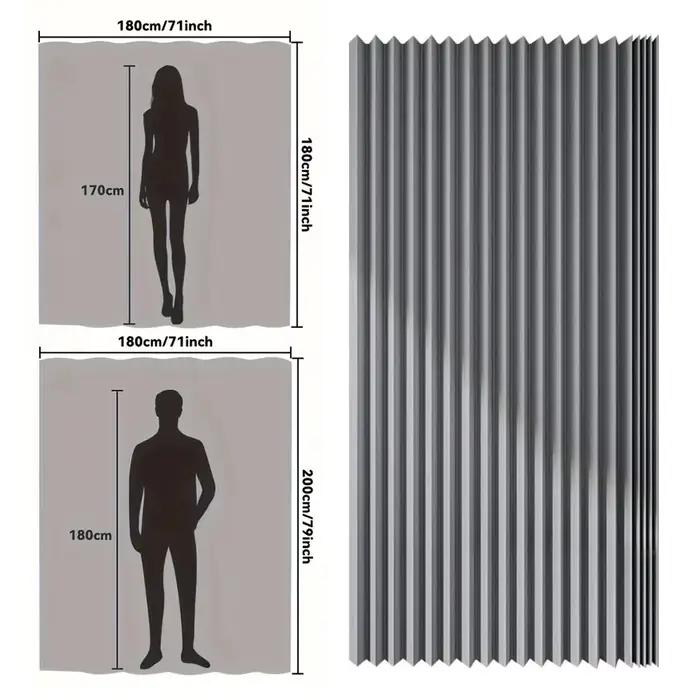 Rideau de douche rideaux de douche pliants magnétiques rideaux de douche imperméables en tissu Polyester adaptés à la salle de bain familiale