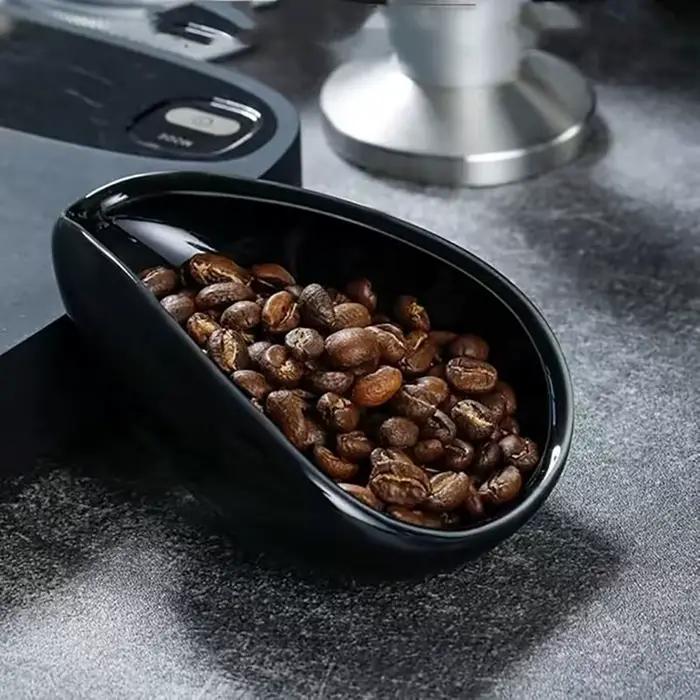 Tasse à mesurer les grains de café en céramique, plateau de pesage, plateau de dosage de poudre de café adapté au café à la maison, accessoires de plateau à café simples