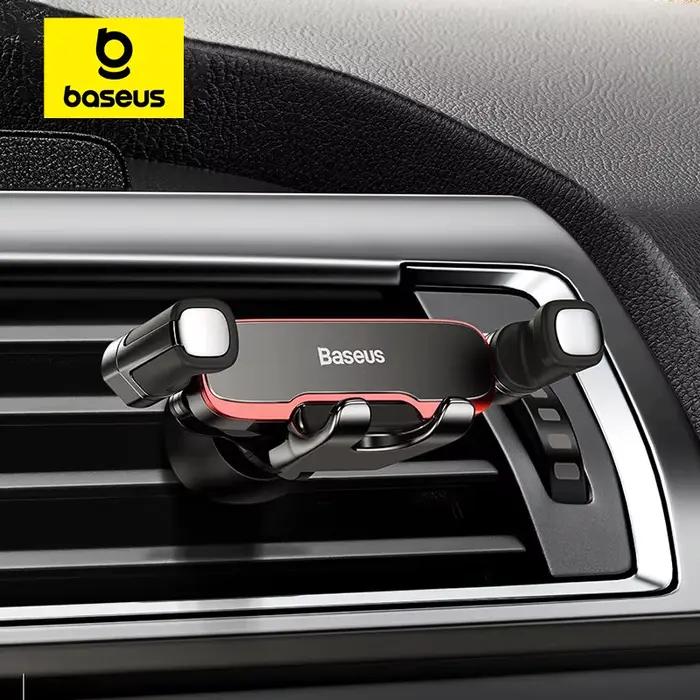 Baseus Support de téléphone de voiture en métal gravité Auto évent Support de téléphone portable pour 4.7-6.5 pouces téléphone Invisible Support de voiture