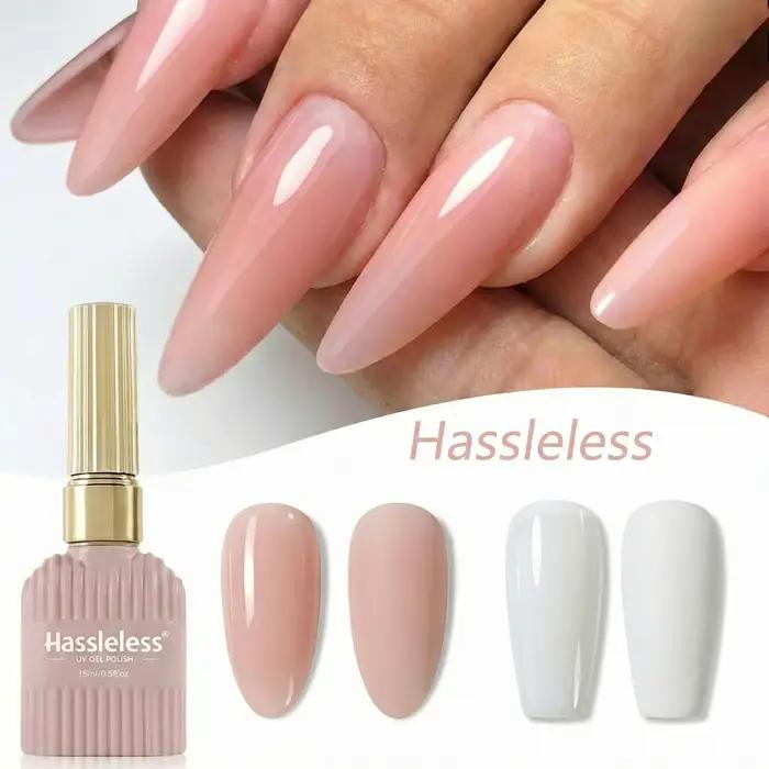 Vernis à ongles en gel UV transparent rose nude 15 ml