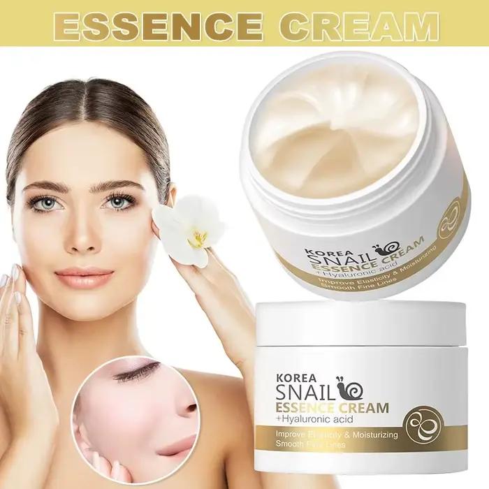 Crème pour le visage à base d'escargot hydratante et anti-âge pour peau endommagée réparatrice et nourrissante pour homme et femme toutes saisonsUsageId25g