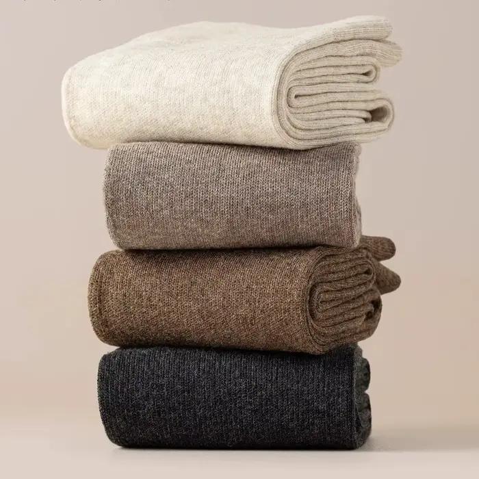 Chaussettes hautes d'hiver pour femmes, bas JK Lolita allongés de 100cm, couleur unie, au-dessus du genou, chaussettes fines en velours