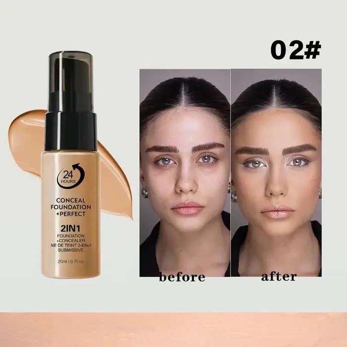Fonds de teint liquide matifiant waterproof pour peaux grasses couvrants et crèmes correctrices pour femmes occasions spéciales