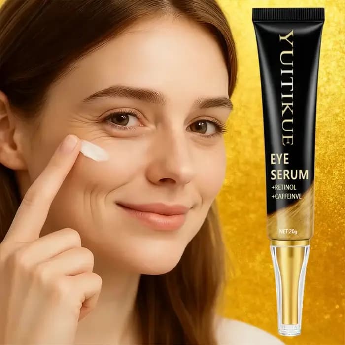 YUITIKUE Crème pour les yeux à la caféine 20 g – Raffermissant et liftant à action rapide