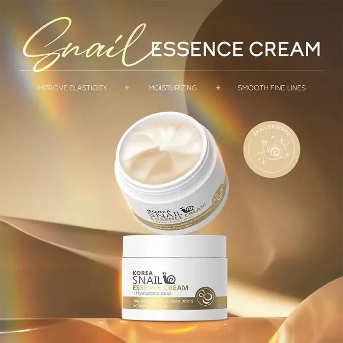 Crème pour le visage à base d'escargot hydratante et anti-âge pour peau endommagée réparatrice et nourrissante pour homme et femme toutes saisonsUsageId25g