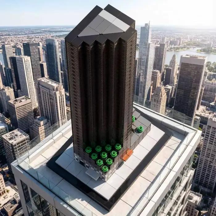 Tour de New York à l'échelle 1:800, blocs de construction MOC, célèbre monument, architecture créative, skyline, jouet de collection, cadeau, 974 pièces