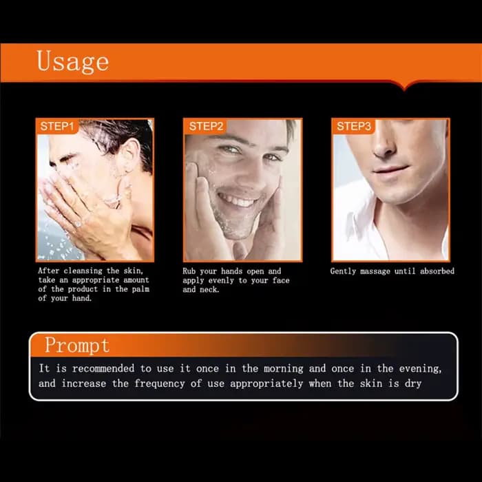 Crème hydratante pour le visage pour homme