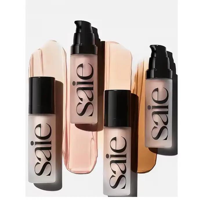 Saie Glowy Gel Hydratant Illuminateur Liquide Effet Rosée pour le Visage et le Corps, Contouring, Éclat Naturel Bâtonné Soleil, Kit Maquillage Beauté Pure