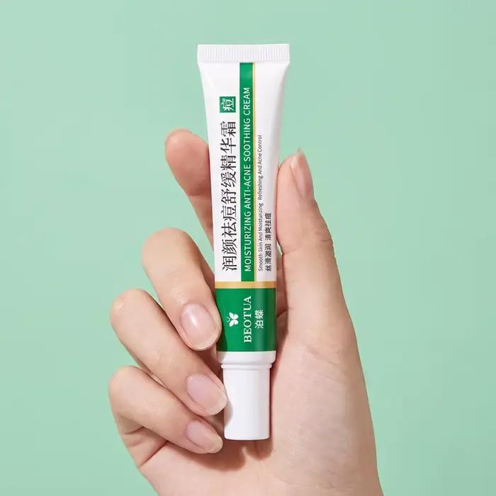Crème Apaisante Hydratante Soin Visage Calme les Rougeurs et les Boutons Améliore les Éruptions Cutanées Lisse la Peau Traitement Quotidien Doux des Imperfections