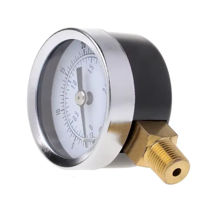 Manomètre utilitaire 0-30psi 0-2bar, jauge hydraulique basse pression, double échelle