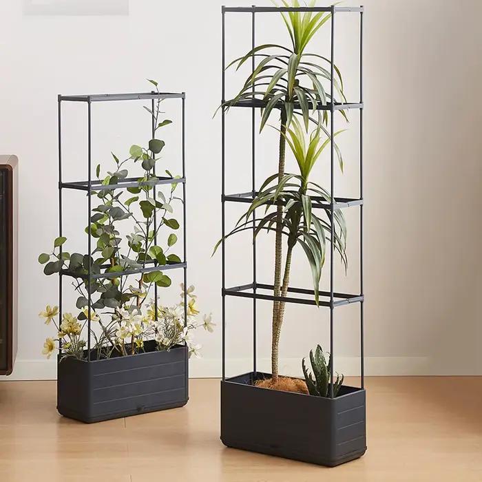 Boîte de jardinière avec pot de plantes en treillis, jardinage vertical, tomate auto-arrosage