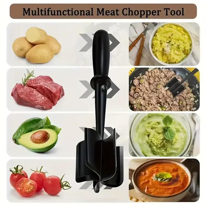 1 pièce Hachoir à viande manuel domestique, mixeur à riz, broyeur à viande, pilon à viande, outil de cuisine