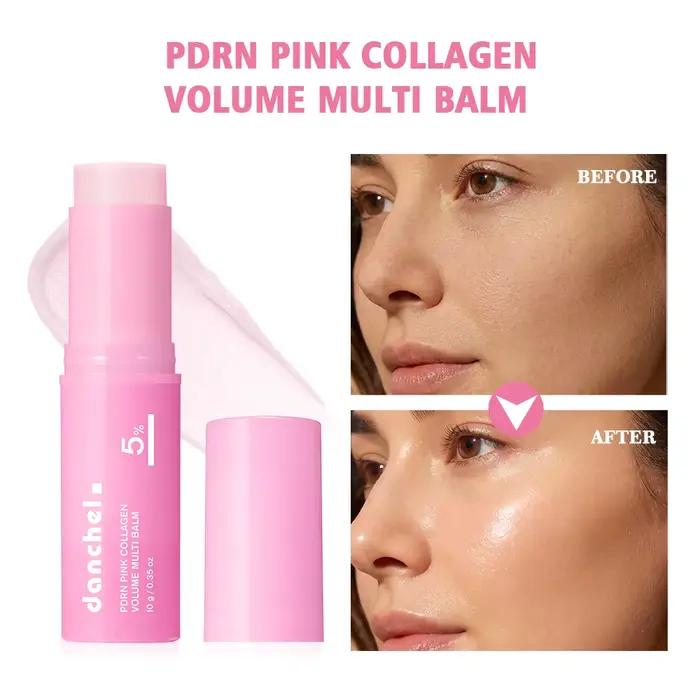 Baume multi-volumes PDRN au collagène rose anti-âge raffermissant anti-rides pour les yeux cou front rides du sourire soin de la peau revitalisante fermeté éclat naturel