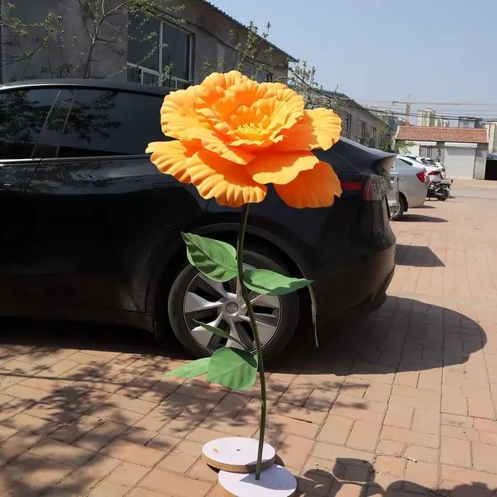 Nouveau 50 cm PE pivoine artificielle géante Photo accessoires Simulation pivoine fleur fond décoration murale fleur spectacle accessoires fausses fleurs