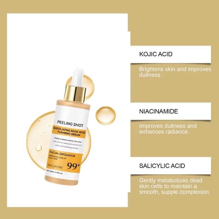 Spray et sérum à l'acide kojique et au curcuma