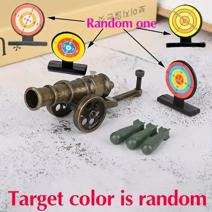 1 modèle de mini canon tirable : réplique militaire pour décoration de table - Un jouet sportif de tir unique et un cadeau de collection !