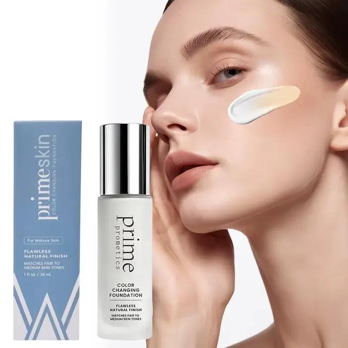 Correcteur de teint changeant de couleur, fond de teint liquide léger, lisse, imperméable, naturel, base de maquillage facile, crème uniformisante pour le teint, 30 ml