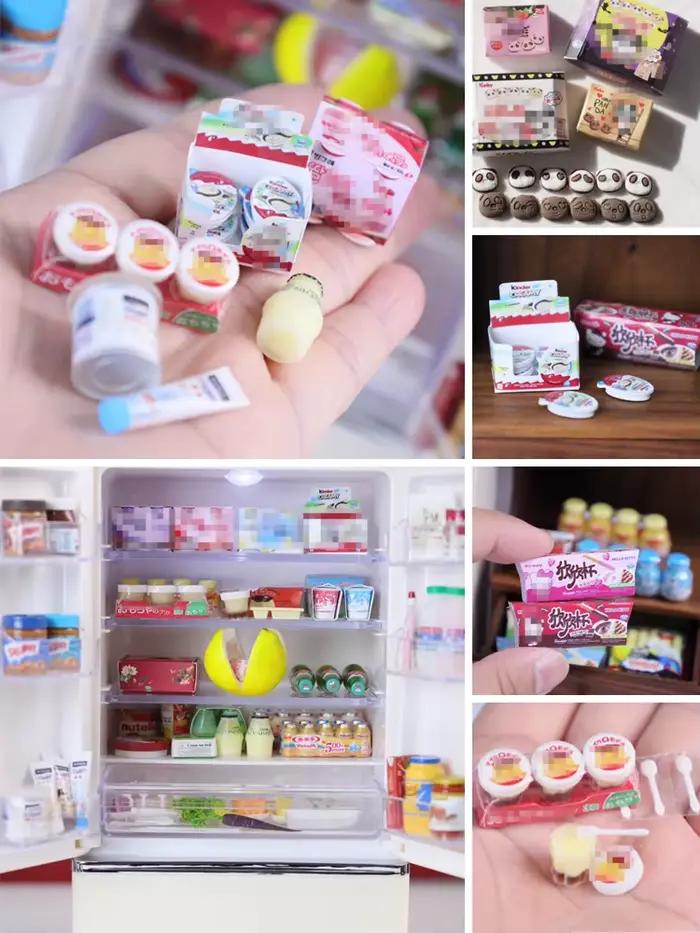Mini jeu de nourriture l'inventaire, beurre, crème brûlée, lait, yaourt, puce d'aubépine, strass au chocolat, accessoire de maison de courses, bricolage, neuf, signé