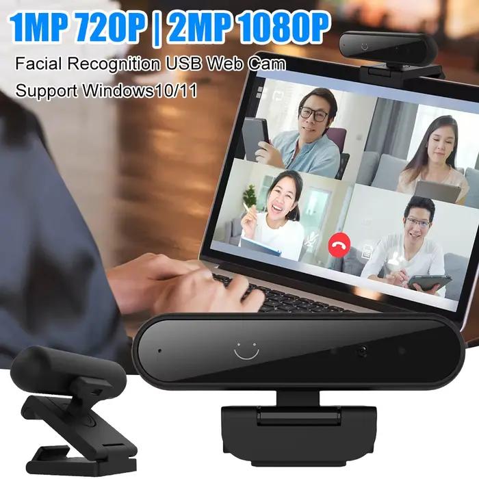 Caméra Web USB C6 pour ordinateur portable, reconnaissance faciale, pour ordinateur Windows 10/11, 1MP 720P/2MP 1080P, webcam Hello Login avec micro