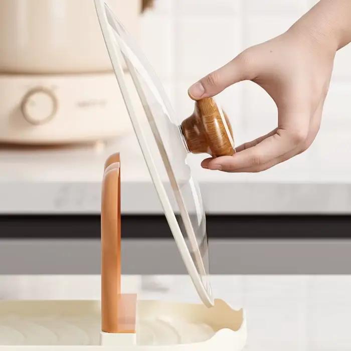 Support de couvercle de Pot ours de cuisine, support de rangement de cuillère et fourchette de Style comptoir, support de rangement de spatule domestique, peut drire l'eau