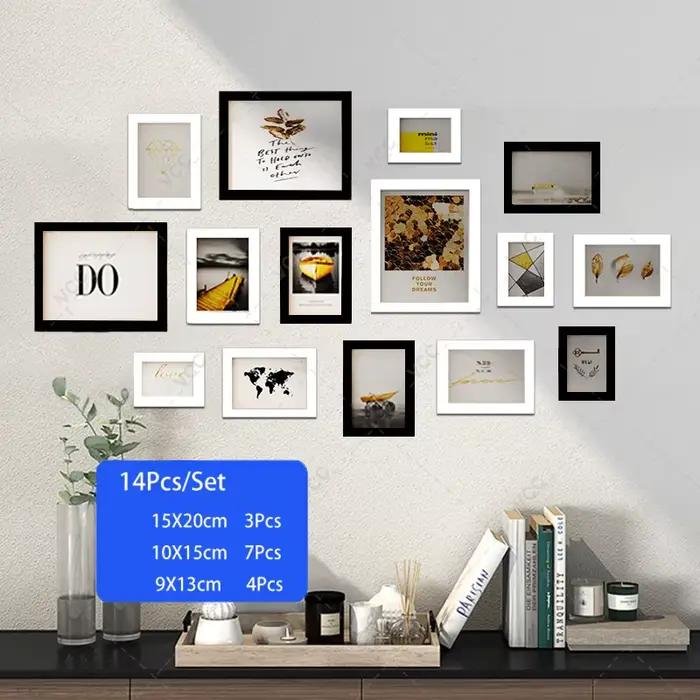 14/19 pièces cadres Photo pour photos cadre Photo mural cadre en bois pour tenture murale décor Photo fête de mariage décoration de la maison