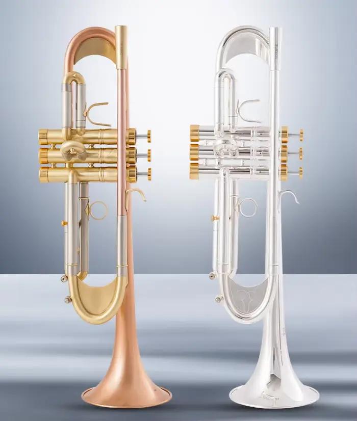 Nouveau Vincent Bach Bb trompette haute qualité laque or argent plaqué trompette en laiton Instruments de musique Type Composite trompette
