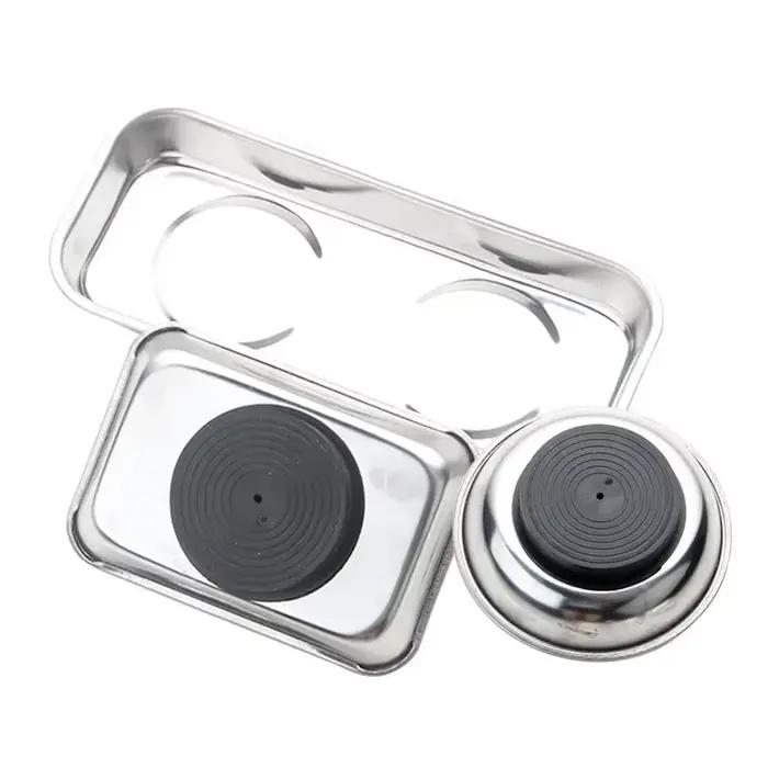 Bol magnétique rond/carré, durable avec plateau de pièces magnétique en acier inoxydable pour un accès facile et une prévention de la perte de pièces