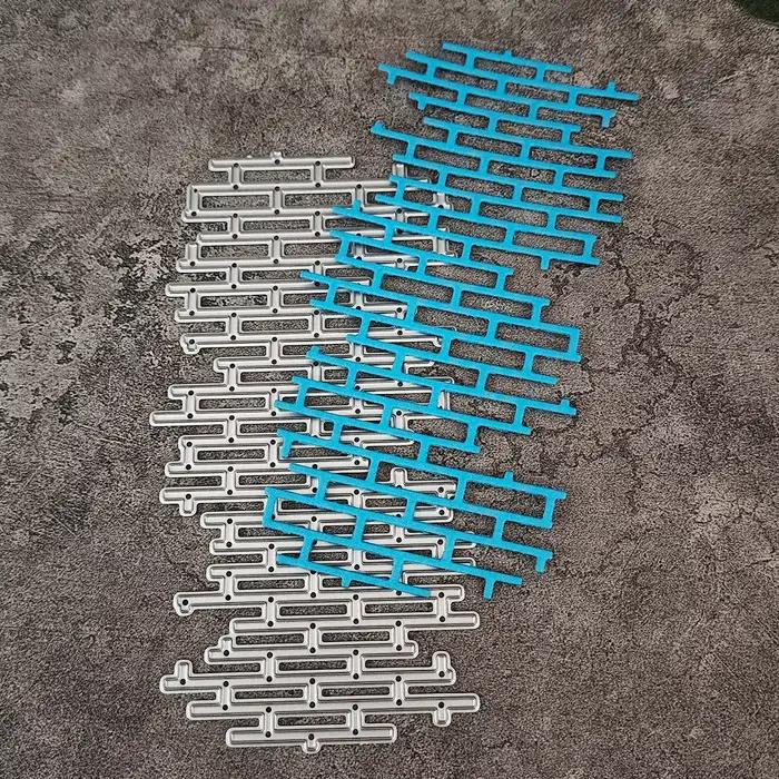 Matrices de découpe de fond de grille de motif de mur de brique pour Scrapbooking carte postale fond décoration pochoir de coupe de poinçon
