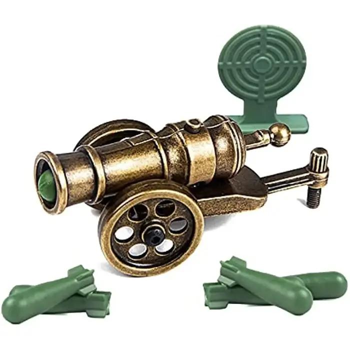 1 modèle de mini canon tirable : réplique militaire pour décoration de table - Un jouet sportif de tir unique et un cadeau de collection !