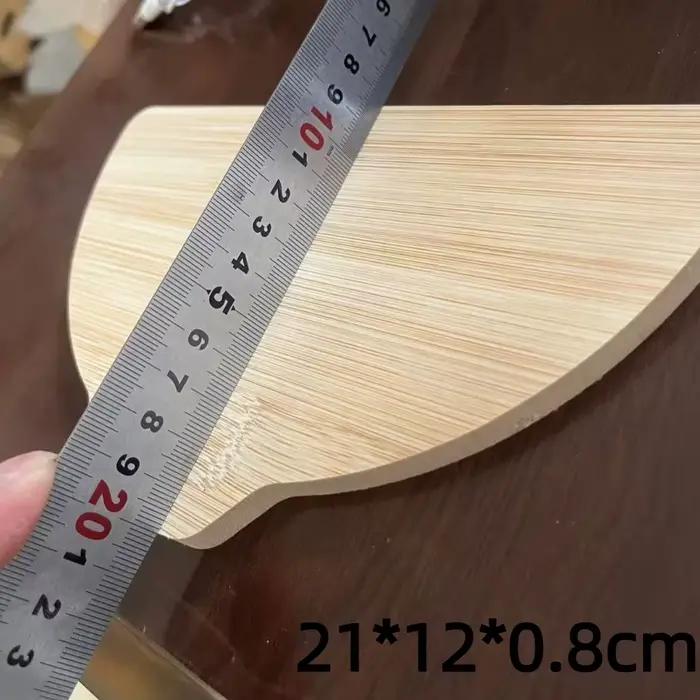 Planche à Pizza demi-ronde en bambou, Gadget de cuisine épais, pelle à Pizza en bois de bambou avec poignée, plateau à fruits pour pain et Sushi, 2 pièces