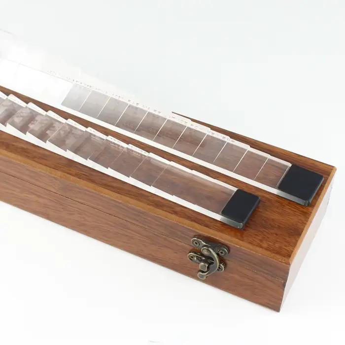 Ensemble de barres à prisme de luxe, de type horizontal et vertical, avec boîte de rangement en bois