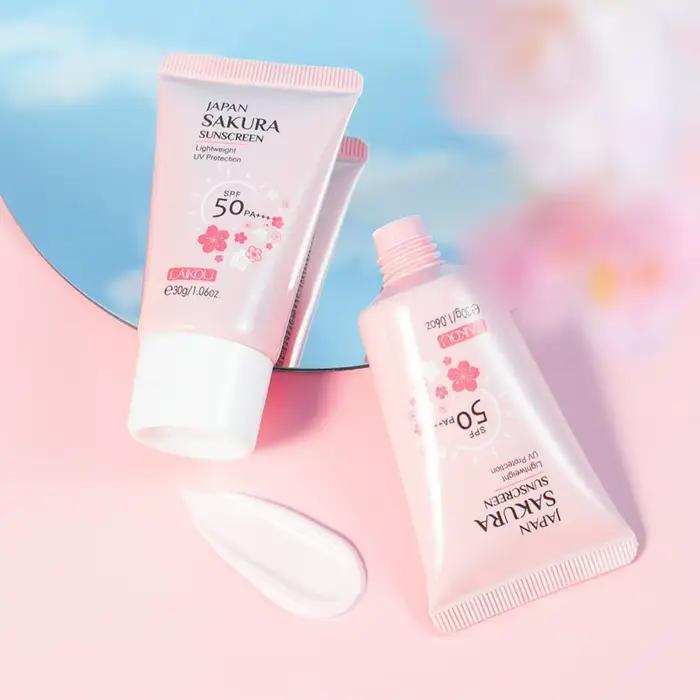 Crème solaire hydratante Laikou Sakura SPF50