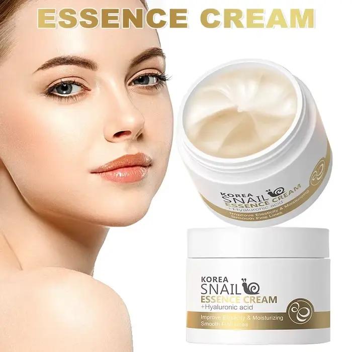 Crème pour le visage à base d'escargot hydratante et anti-âge pour peau endommagée réparatrice et nourrissante pour homme et femme toutes saisonsUsageId25g