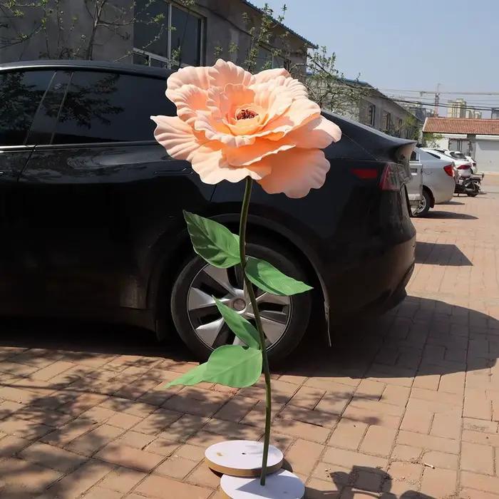 Nouveau 50 cm PE pivoine artificielle géante Photo accessoires Simulation pivoine fleur fond décoration murale fleur spectacle accessoires fausses fleurs