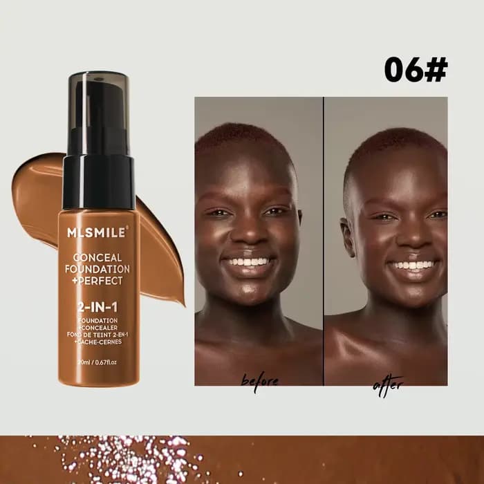 Crème de fond de teint six couleurs