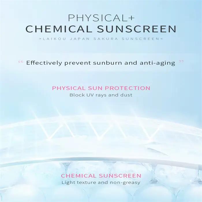 LAIKOU visage corps blanchissant Sakura crème solaire SPF50 + rafraîchissant imperméable UV protecteur correcteur hydratant éclaircissant