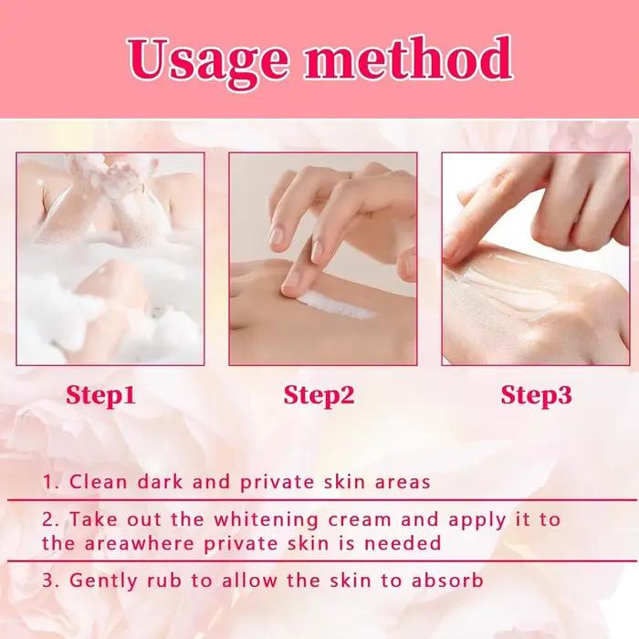 Crème corporelle éclaircissante pour peaux foncées, aisselles, cuisses, zones intimes, soin du corps, lotion éclaircissante pour parties privées hydra et blanchissante SADOER