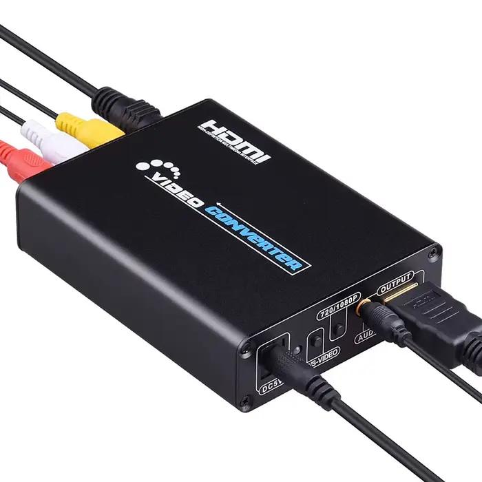 Adaptateur convertisseur Audio vers HDMI Composite s-vidéo R/L 3RCA AV CVBS, prise en charge 720P/1080P pour PS2 PS3 NES SNES Nintendo 64 HDTV