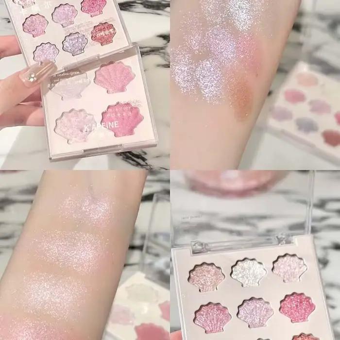 Palette de fards à paupières en coquillage, scintillant, nacré, scintillant, plaque d'ombre à paupières, reflets diamant, maquillage pour les yeux, cosmétique pour l'automne et l'hiver