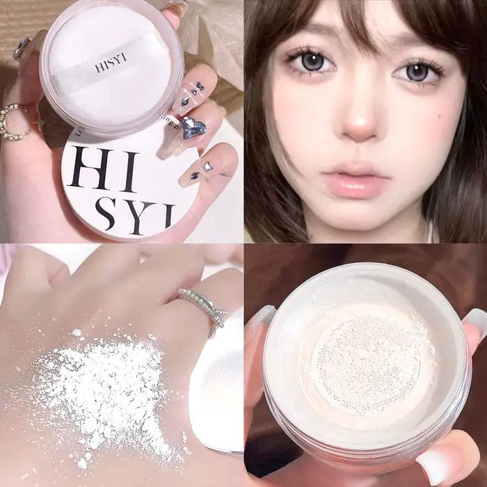 Poudre de maquillage transparente blanche