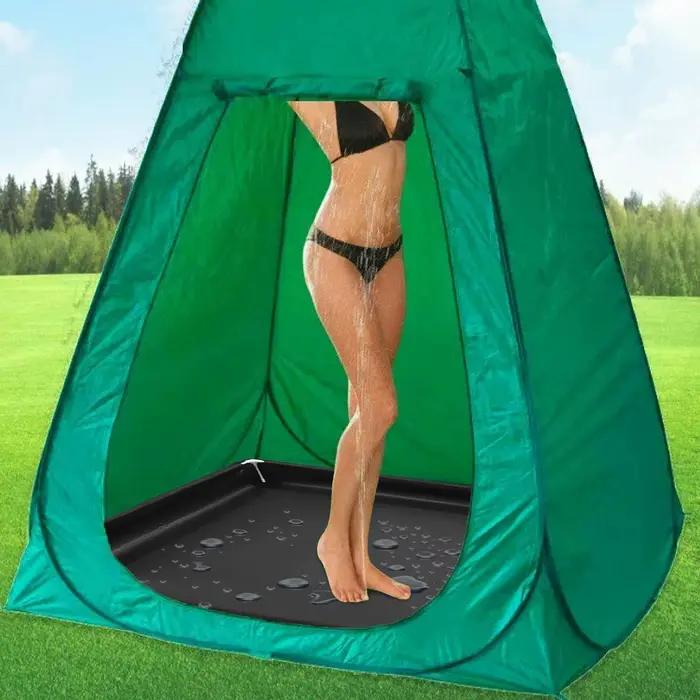 Bac de douche avec drain, base de bain autoportante d'extérieur, base de douche portable, plateau pliable pour camping en plein air, tente, camping-car, randonnée