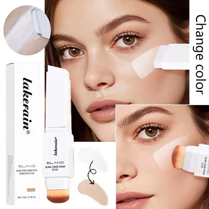 Bâton correcteur de fond de teint blanc à couleur changeante