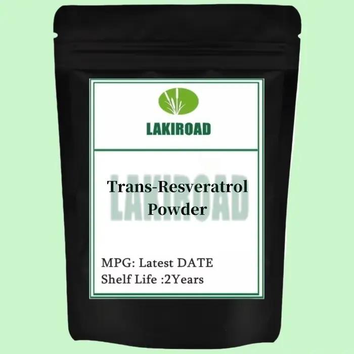 Trans-résveratrol poudre antioxydant supplément blanchiment de la peau anti-cancer nmn Anti-rides matières premières cosmétiques