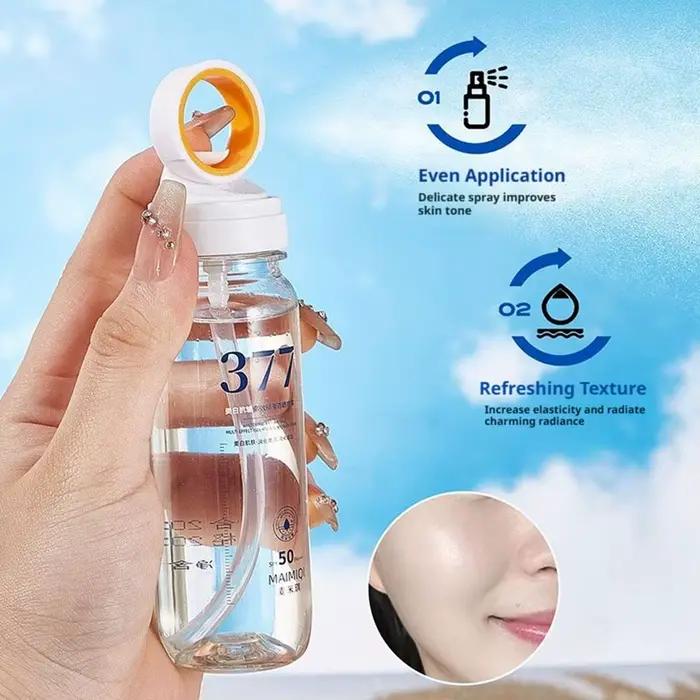 Spray solaire SPF50+ 90ml hydratant pour le visage, le cou et le corps, anti-âge, protection UV à large spectre, protection solaire quotidienne, soin de la peau pour tous les types de peau
